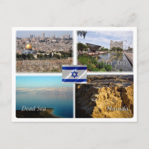 Carte Postale IL Israël - Jérusalem Tel Aviv - Mer Morte - Masad