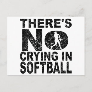 Carte Postale Il n'y a pas de pleurs dans le softball