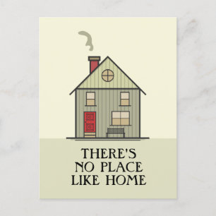 Carte Postale Il n'y a pas d'endroit comme la maison Citation Ma