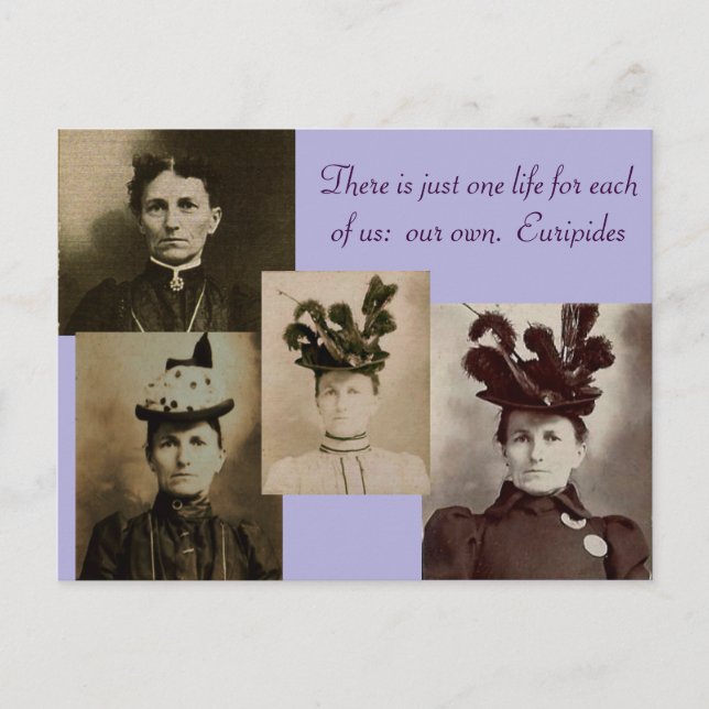 Carte Postale Il n'y a qu'une vie pour chacun d'entre nous : (Devant)
