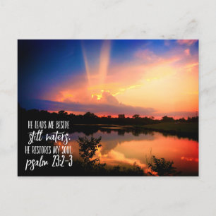 Carte Postale Il Restaure Mon Âme Bible Verse