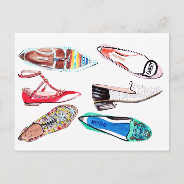 Carte Postale Il s'agit des chaussures ! (Devant)