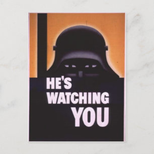 Carte Postale Il vous regarde avec de la propagande
