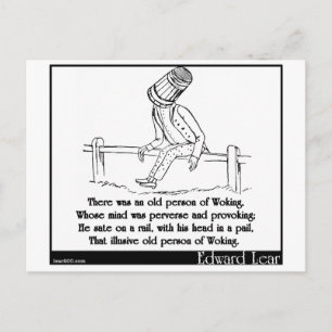 Carte Postale Il y avait une vieille personne de Woking