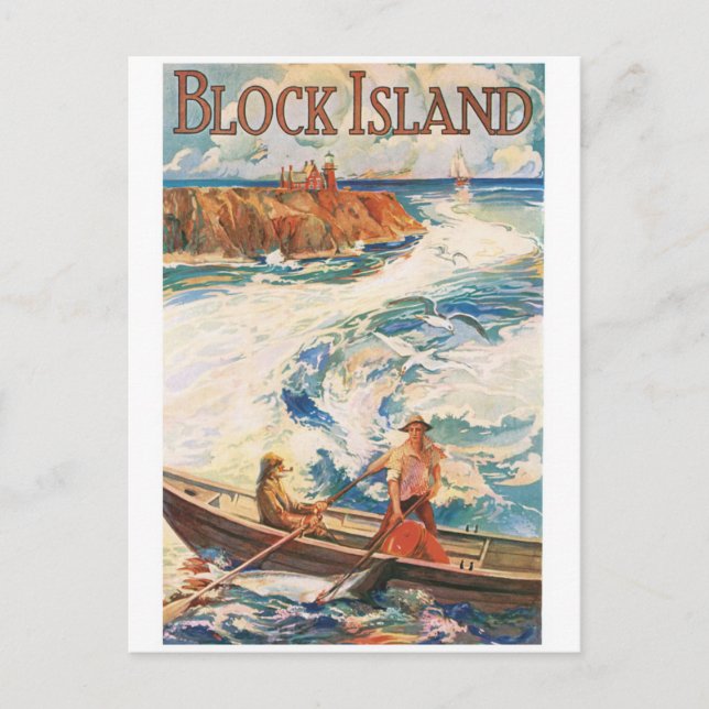 Carte Postale Île Block (Devant)