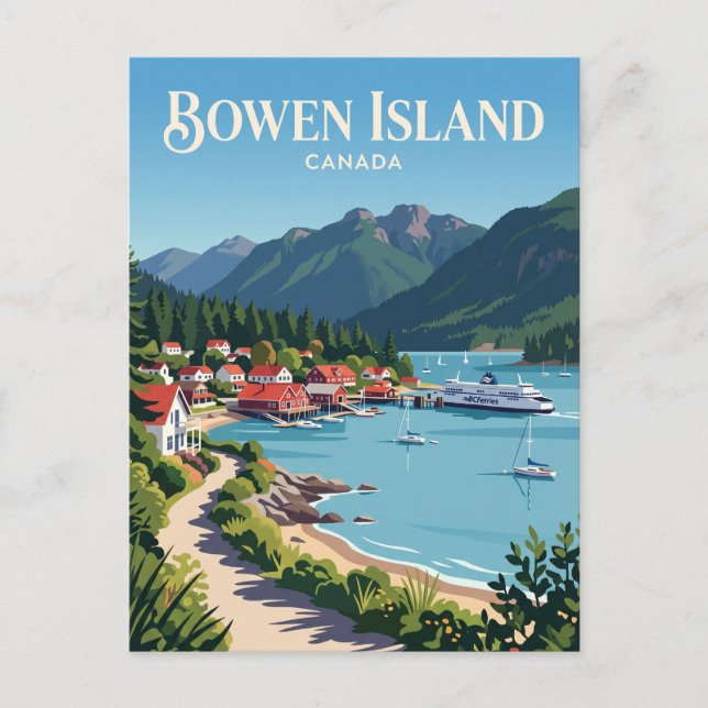 Carte Postale Île Bowen Canada (Devant)