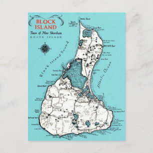Carte Postale Île de Block vintage 