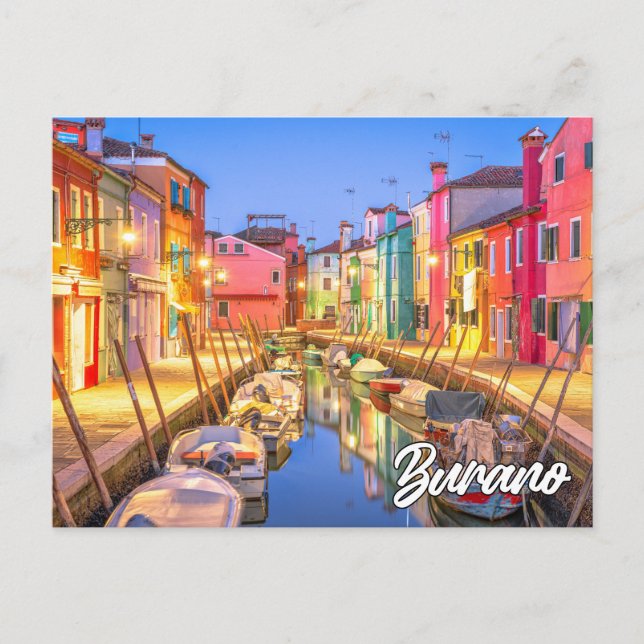Carte Postale Île De Burano, Italie (Devant)
