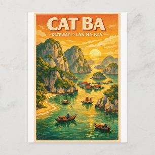 Carte Postale Île de Cat Ba, Hai Phong, Vietnam, dans un classiq