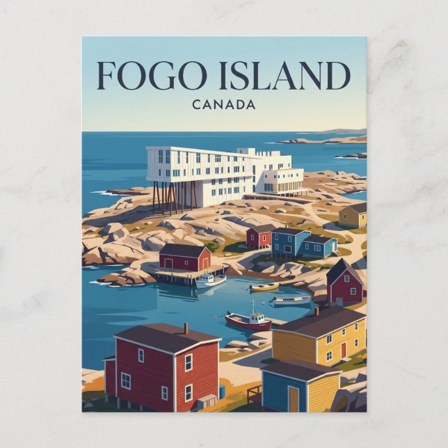 Carte Postale Île de Fogo Canada (Devant)