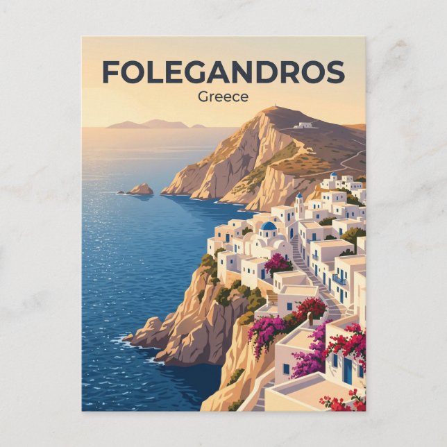 Carte Postale Île de Folegandros Grèce (Devant)