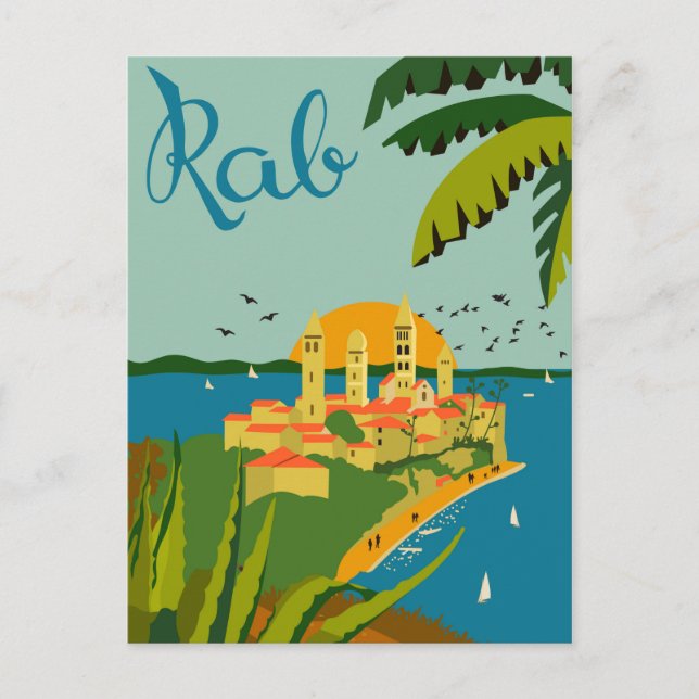 Carte Postale Île de Rab, Croatie (Devant)