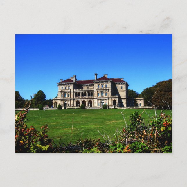 Carte Postale Île de Rhode, image de manoirs de Newport (Devant)