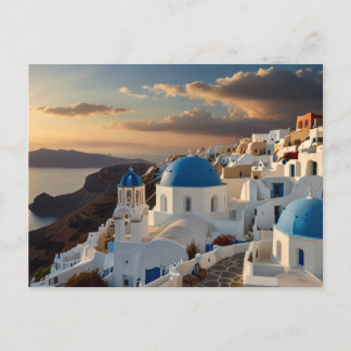 Carte Postale Île de Santorin en Grèce