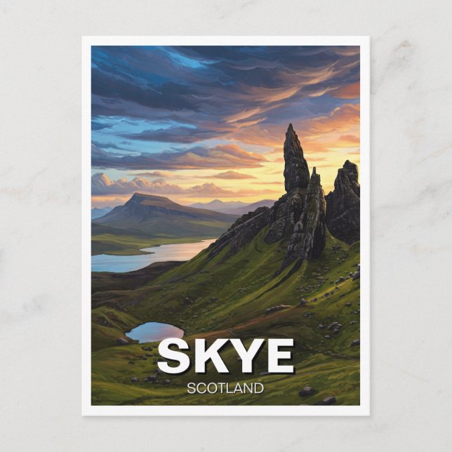 Carte Postale Île de Skye Herbrides Scotland Travel (Devant)