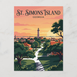 Carte Postale Île de St. Simons États-Unis