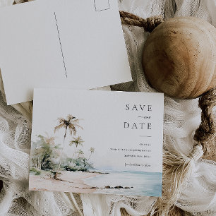 Carte Postale Île Destination Mariage Enregistrer La Date
