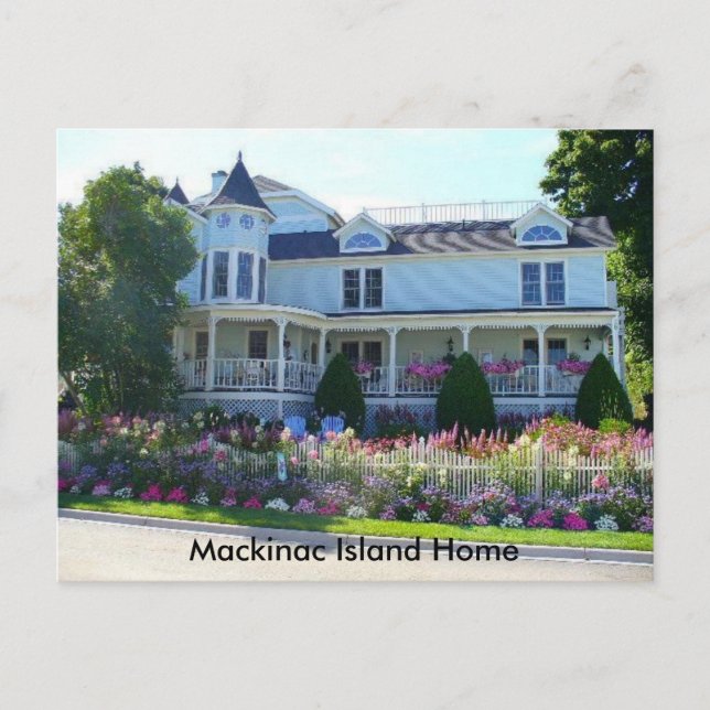 Carte Postale Île Mackinac - Fleur Jardin (Devant)