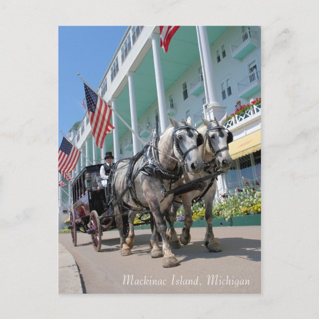Carte Postale Île Mackinac, Michigan - Grand Hotel (Devant)