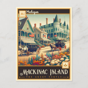 Carte Postale Île Mackinac, Michigan   VINTAGE
