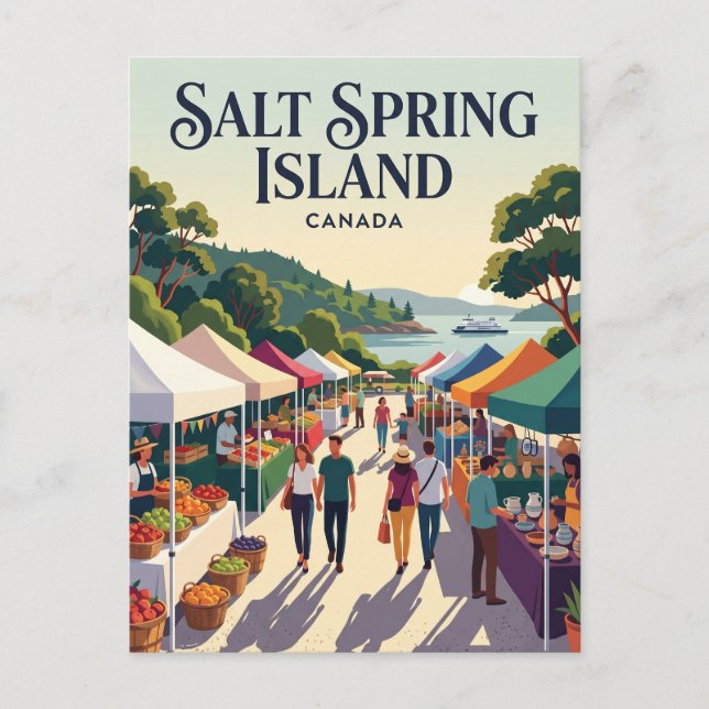 Carte Postale Île Salt Spring Canada (Devant)
