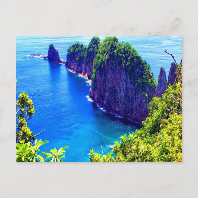 Carte Postale île samoa américain mer pittoresque (Devant)