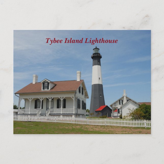 Carte Postale Île Tybee, phare de Géorgie (Devant)