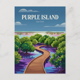 Carte Postale Île Violette Qatar