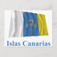 Îles Canaries avec un drapeau avec un nom en espag