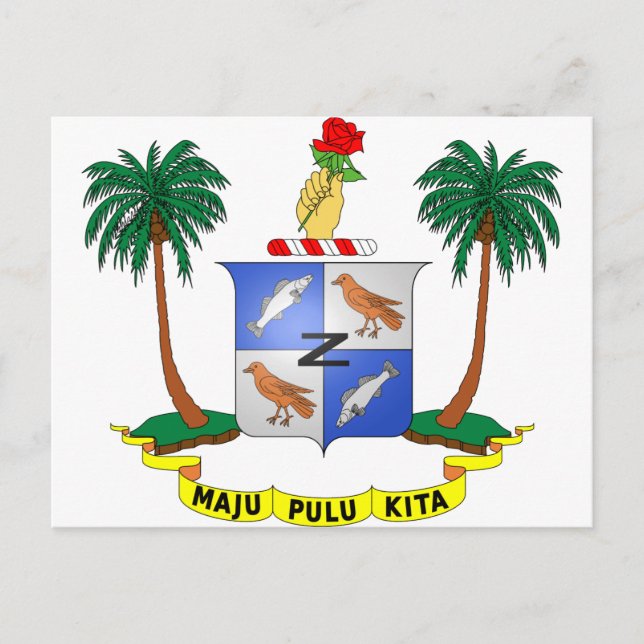 Carte Postale Îles Cocos (Keeling) Armoiries CC (Devant)