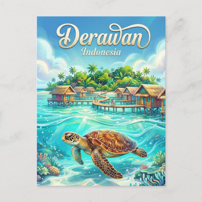 Carte Postale Îles Derawan Indonésie (Devant)