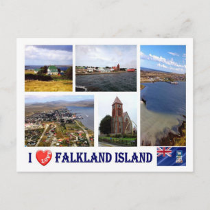 Carte Postale Îles Falkland - I Love -
