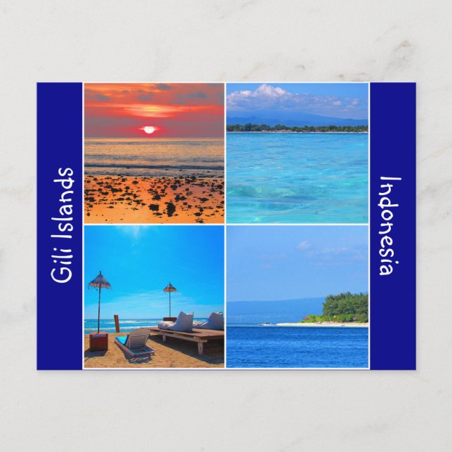 Carte Postale îles gili indonésie (Devant)