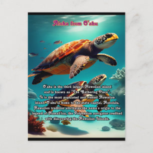 Carte Postale Iles hawaïennes Oahu Aloha