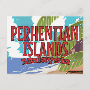 Carte Postale Îles Perhentian Malaisie affiche de voyage vintage