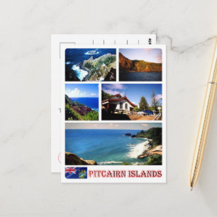 Carte Postale Îles Pitcairn - Mosaïque -