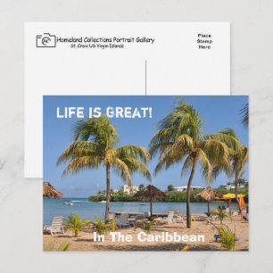 Carte Postale Îles Vierges américaines Plage des Caraïbes Océan 
