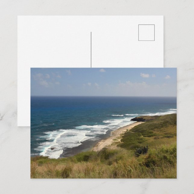 Carte Postale Îles Vierges américaines USVI Sainte-Croix Mer des (Devant / Derrière)