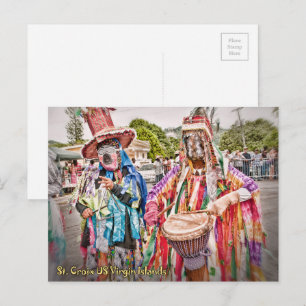 Carte Postale Îles Vierges Sainte-Croix VI Masqueraders Caraïbes