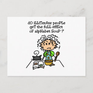 Carte Postale Illettrer l'Humour populaire