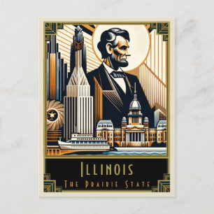 Carte Postale Illinois   Art déco