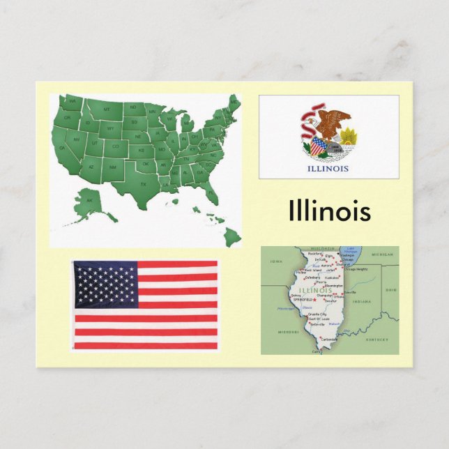 Carte Postale Illinois, États-Unis (Devant)