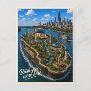 Carte Postale Illinois   Wish You Were Here   Série des États