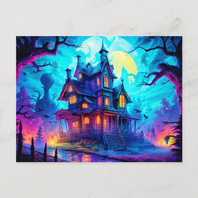 Carte Postale Illuminer Maison hantée (Devant)