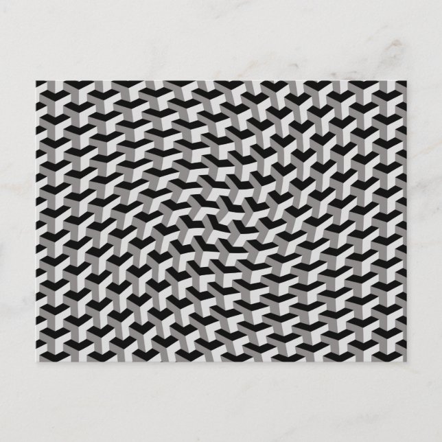 Carte postale illusion Cubes géométriques déformés (Devant)