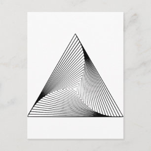 Carte Postale Illusion optique 3d Triangle