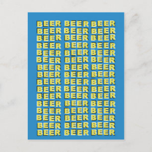 CARTE POSTALE ILLUSION OPTIQUE BIÈRE