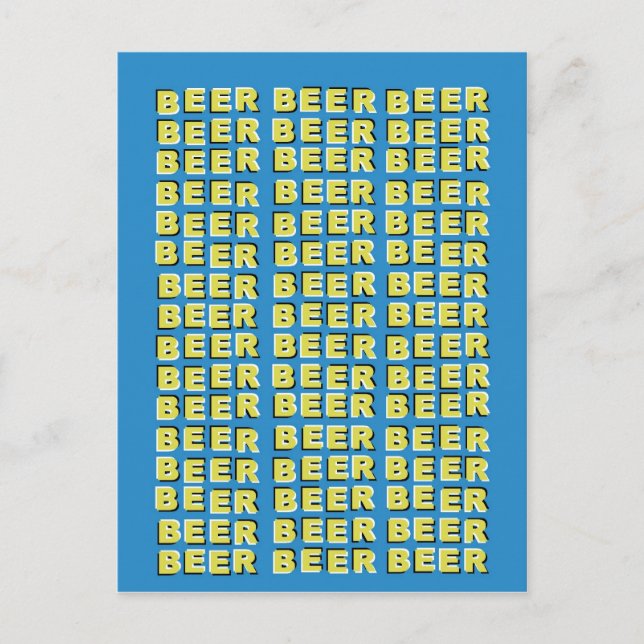 CARTE POSTALE ILLUSION OPTIQUE BIÈRE (Devant)