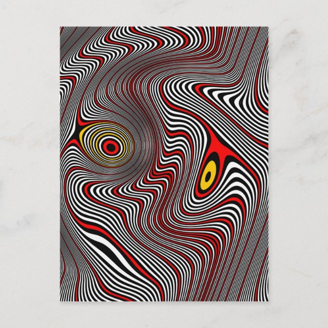Carte Postale Illusion optique d'aura de migraine (Devant)