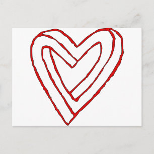 Carte Postale Illusion optique du coeur impossible